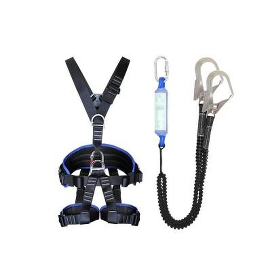 Safety Harness with Retractable Lanyard