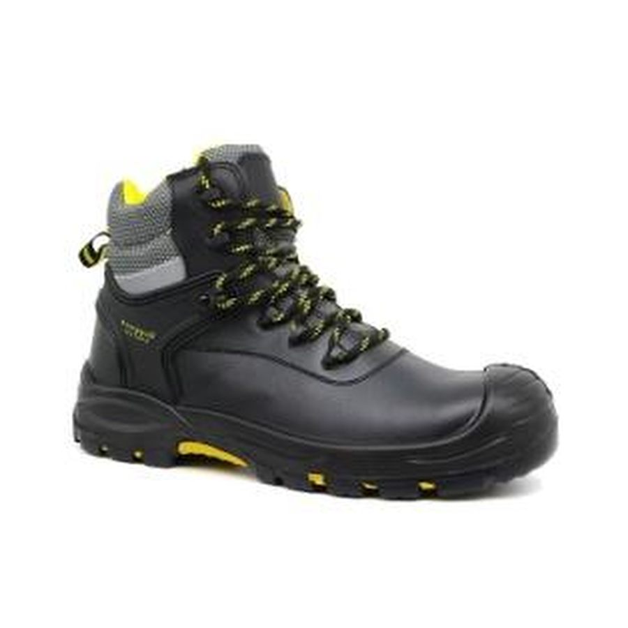 Mens Black Leather Work Boots